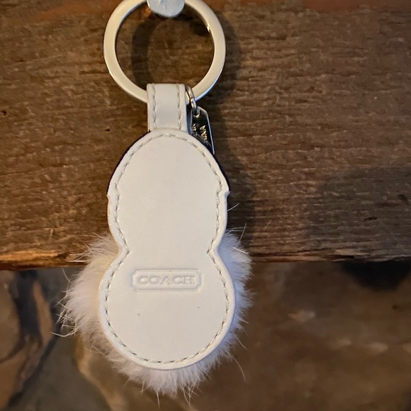 Coach Mink Snowman Key Ring Fob Purse Charm Brand New - Picture 2 of 2